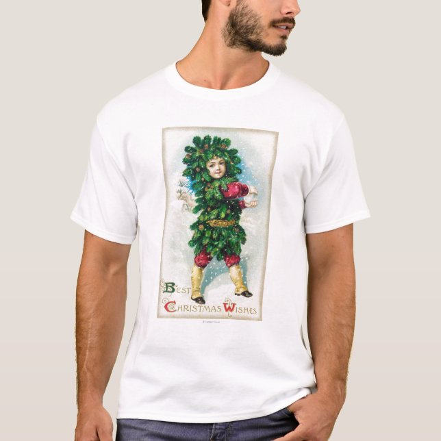 Camiseta El mejor hombre de los deseos del navidad en capa (Anverso)