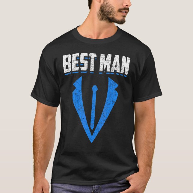 Camiseta El Mejor Hombre del Hombre Bodas Novio Matrimonio  (Anverso)
