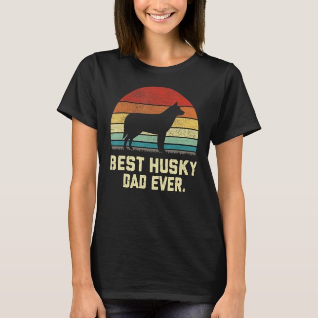 Camiseta El mejor Husky Papa jamás Perro (Anverso)