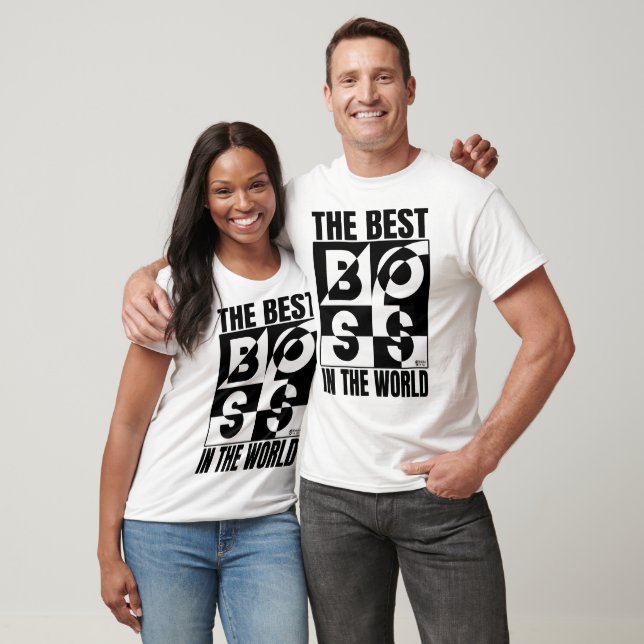 Camiseta El Mejor Jefe Del Mundo Blanco (Unisexo)