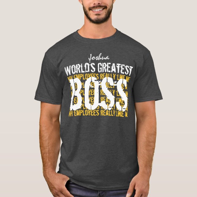 Camiseta El mejor jefe del mundo, el mejor jefe A004 (Anverso)