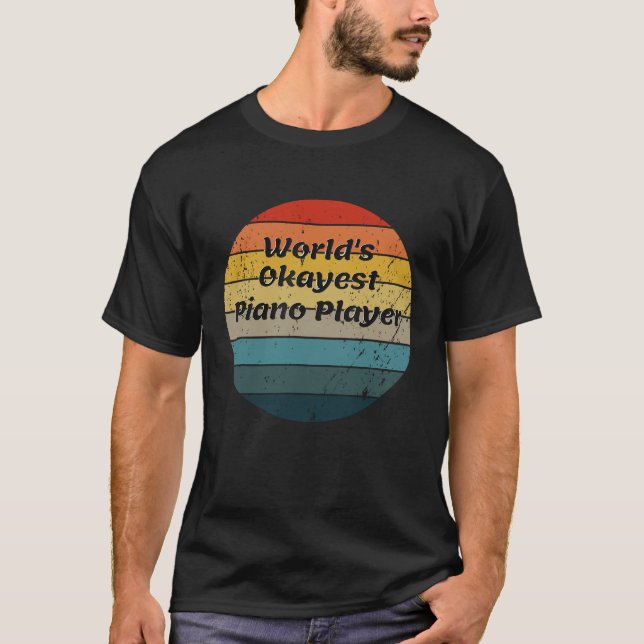 Camiseta El mejor jugador de piano del mundo: los años 70 d (Anverso)
