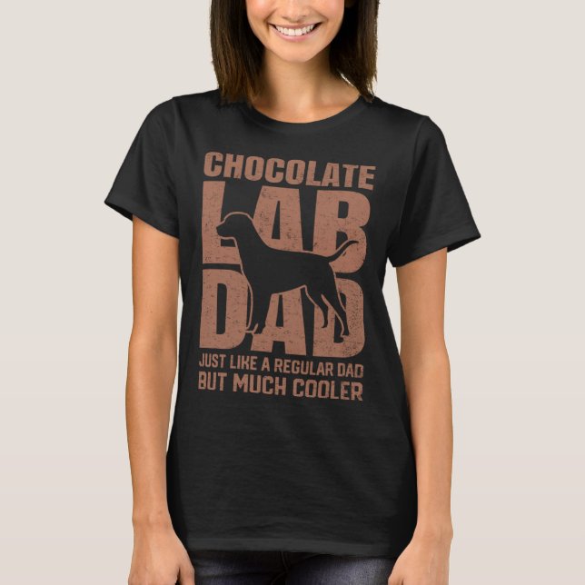 Camiseta El mejor laboratorio de chocolate papá perro marró (Anverso)