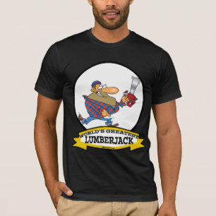 CAMISETA EL MEJOR LEÑADOR DEL MUNDO HOMBRES CARICATURA
