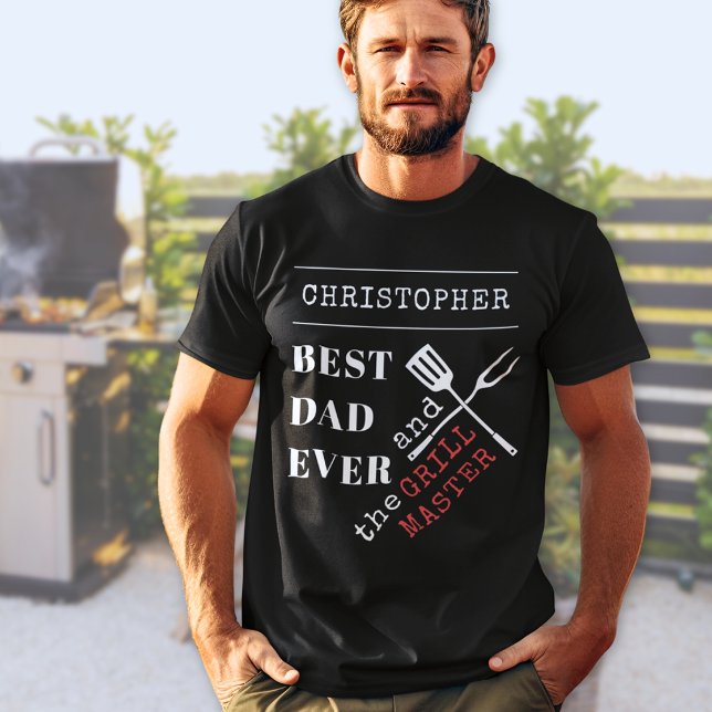 Camiseta El mejor maestro de parrilladas BBQ personalizado  (Subido por el creador)