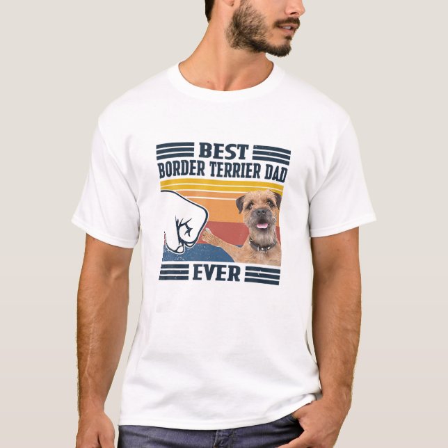 Camiseta El mejor miedo fronterizo del hombre, papá, curios (Anverso)