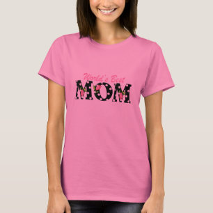 Camiseta El mejor negro de la mamá del mundo con los