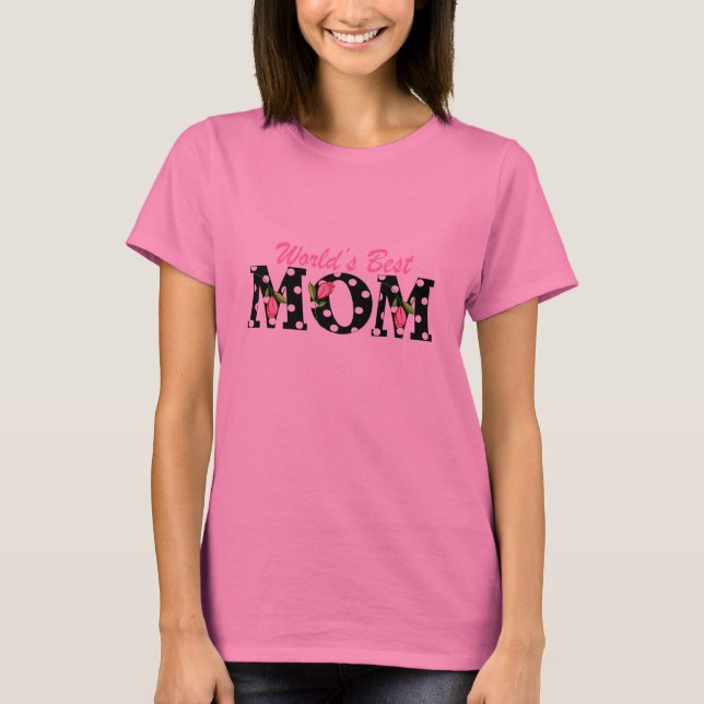 Camiseta El mejor negro de la mamá del mundo con los (Anverso)