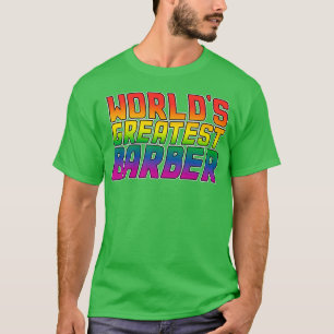 Camiseta El mejor orgullo gay barbero LGBT de Worldx27