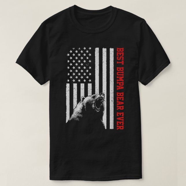 Camiseta El mejor oso Bumpa EEUU Da de padre de bandera nor (Diseño del anverso)