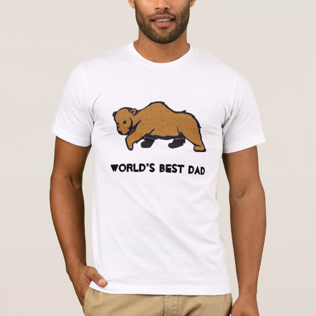 Camiseta El mejor oso pardo de papá del mundo (Anverso)