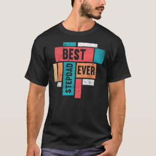 Camiseta El mejor padrastro de los hombres, padre feliz de 