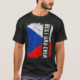 Camiseta El mejor padre checo de la bandera checa de la Rep