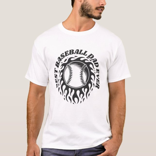 Camiseta El mejor padre de béisbol. (Anverso)