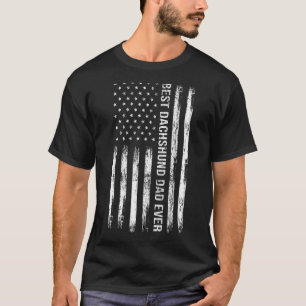 Camiseta El mejor padre de Dachshund jamás perro Patriota d