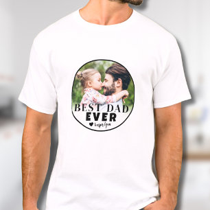 Camiseta El mejor padre de foto Personalizado
