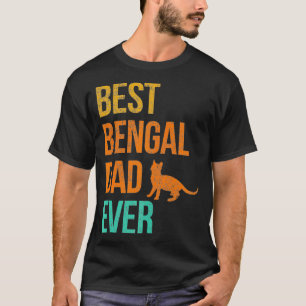 Camiseta El mejor padre de gato bengalí retro vintage para