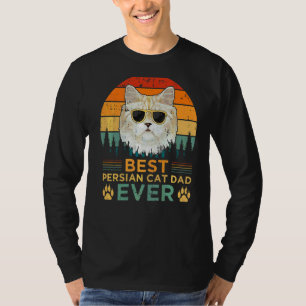 Camiseta El mejor padre de gato persa del estilo retro de l
