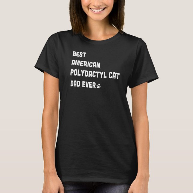 Camiseta El mejor padre de gato polidáctilo estadounidense (Anverso)