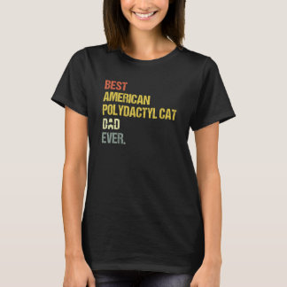 Camiseta El mejor padre de gato polidáctilo estadounidense