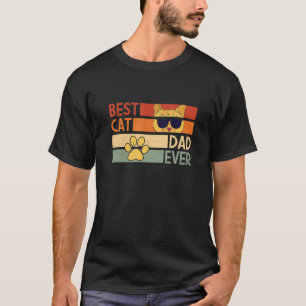Camiseta El Mejor Padre De Gato Siempre Retro Con El Gato D