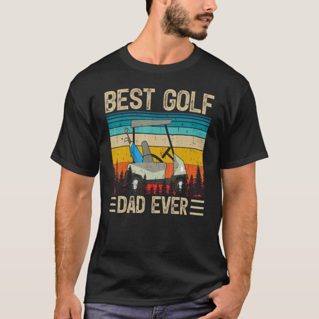Camiseta El mejor padre de golf de la moda masculina (Anverso)