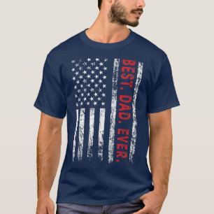 Camiseta El mejor padre de la bandera de EE. UU.