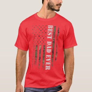 Camiseta El mejor padre de la bandera de los Estados Unidos