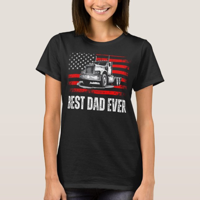 Camiseta El mejor padre de la bandera estadounidense mejor  (Anverso)
