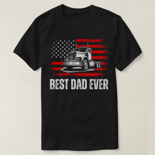Camiseta El mejor padre de la bandera estadounidense mejor  (Diseño del anverso)