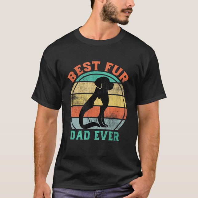 Camiseta El mejor padre de los cuatro, un gato y un perro r (Anverso)