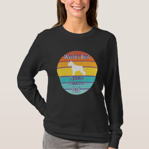 Camiseta El mejor padre de Miniature Schnauzer del mundo