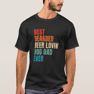 Camiseta El Mejor Padre de Perro con Barba Amante de la Cer