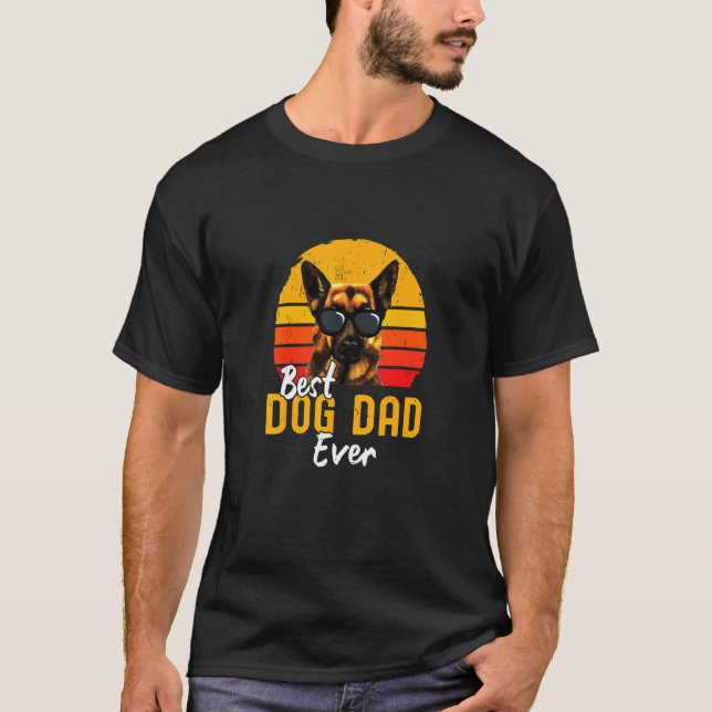 Camiseta El mejor padre de perro del Pastor Alemán (Anverso)