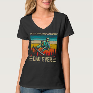 Camiseta El mejor padre de snowboard de moda de los hombres