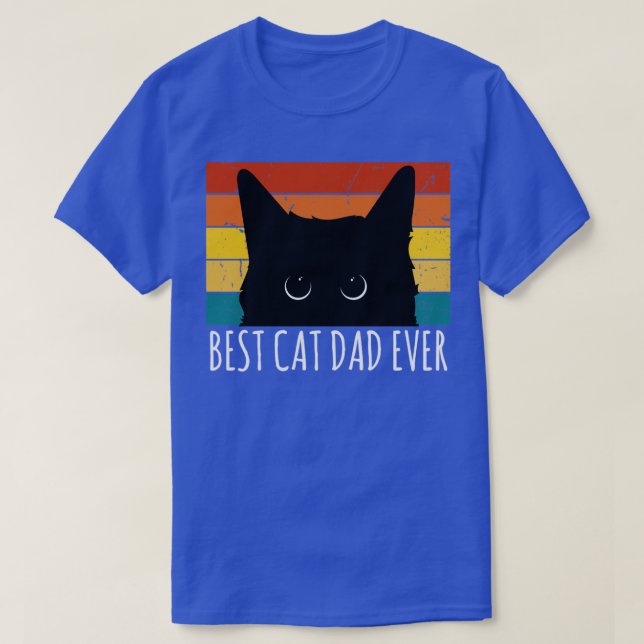 Camiseta El mejor padre del gato. (Diseño del anverso)