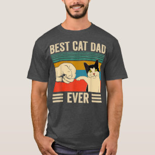 Camiseta El mejor padre del gato de los hombres es el día d