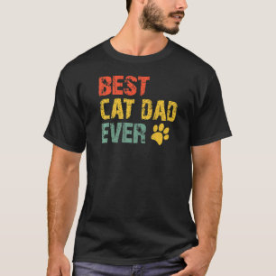 Camiseta El mejor padre del gato de los hombres jamás dueño