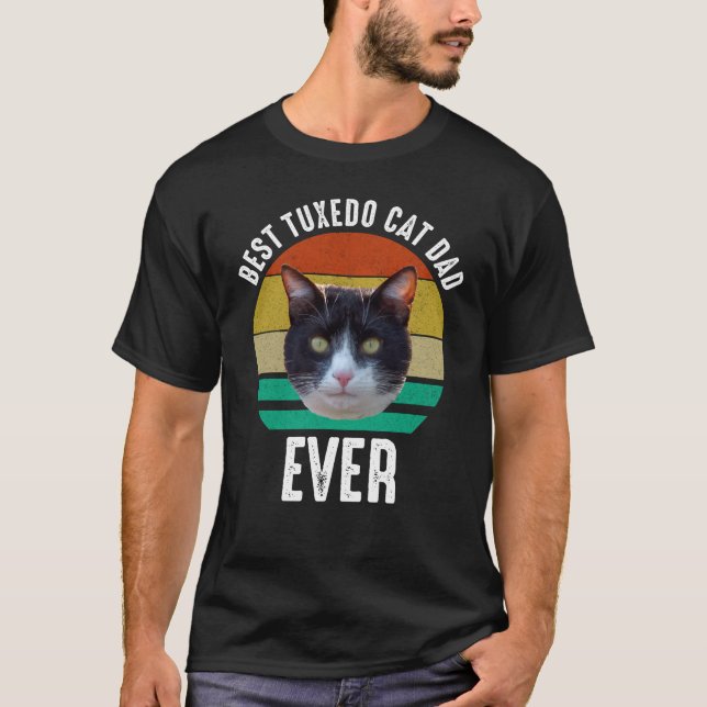 Camiseta El mejor padre del gato de Tuxedo de la historia (Anverso)