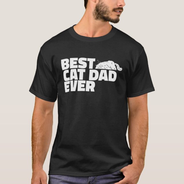 Camiseta El mejor padre del gato es el divertido amante del (Anverso)