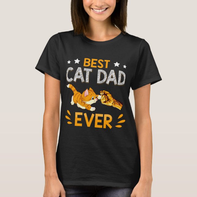 Camiseta El mejor padre del gato jamás golpeado para los ho (Anverso)