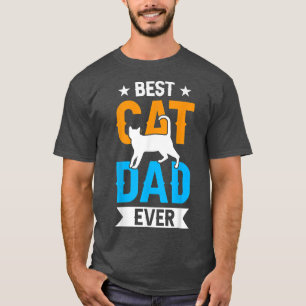 Camiseta El mejor padre del gato jamás papá dice el día del