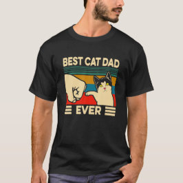 Camiseta El mejor padre del gato jamás Vintage Día de los p