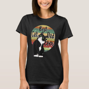 Camiseta El mejor padre del gato nunca antes Tuxedo