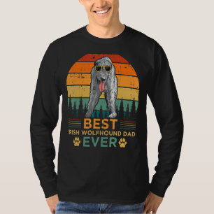 Camiseta El mejor padre del lobo irlandés al estilo retro d
