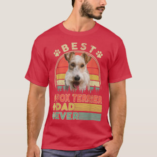 Camiseta El mejor padre del perro de Fox Terrier