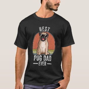 Camiseta El mejor padre del perro de pug disfrazado jamás p