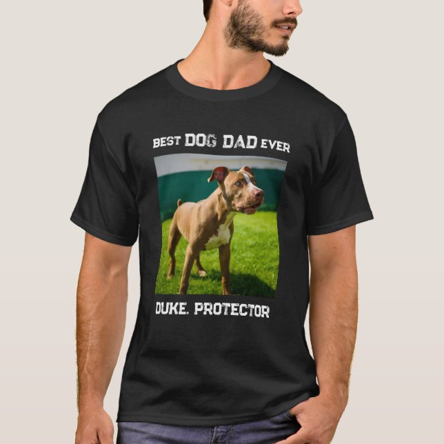 Camiseta El mejor padre del perro jamás Mascota personaliza (Anverso)