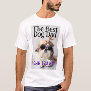 Camiseta El mejor padre del perro Shih Tzu No el Día del Pa