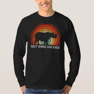Camiseta El mejor padre del rinoceronte del estilo retro ma